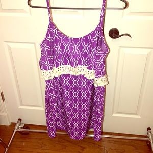 Purple and White sun Dress